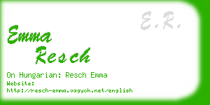 emma resch business card